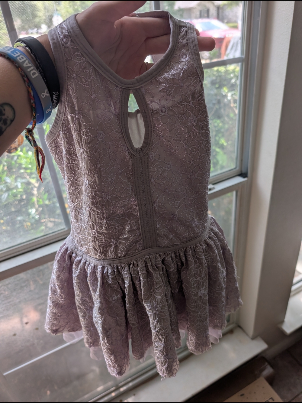 Girls' Lavender Lace Skater Costume Dress